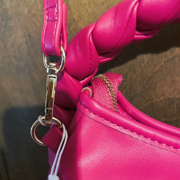 Urban Expressions Vegan Leather Braided Purse/Crossbody Hot Pink. Rare 27947 NWT - Picture 5 of 12